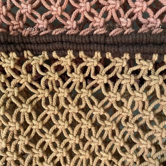 Free  People Brown  Macreme Bamboo Handle Bag - Picture 3 of 6